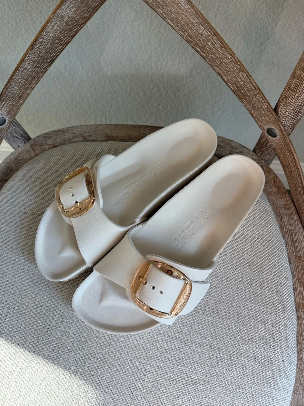 Birkenstock Madrid EVA Big Buckle Sandals eggshell